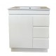 MADRID 750X460X850MM PLYWOOD FLOOR STANDING VANITY - GLOSS WHITE WITH CERAMIC TOP